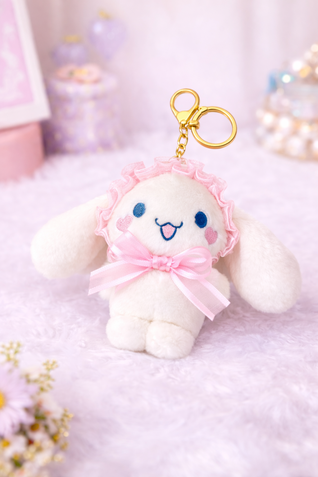 Cinnamoroll Plush kawaii Keychain β Soft Cloud Aesthetic Bag Charm π