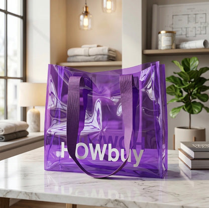 Kawaii Glossy Transparent Tote Bag 🌈✨