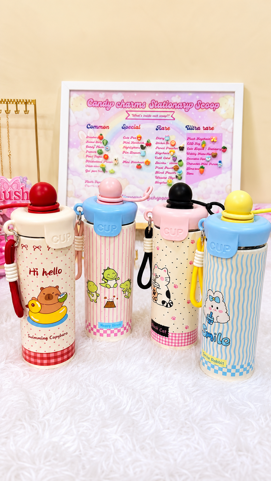 Kawaii Bubble Pop Pinteresty Stainless Steel Sipper | Cute Aesthetic Tumbler
