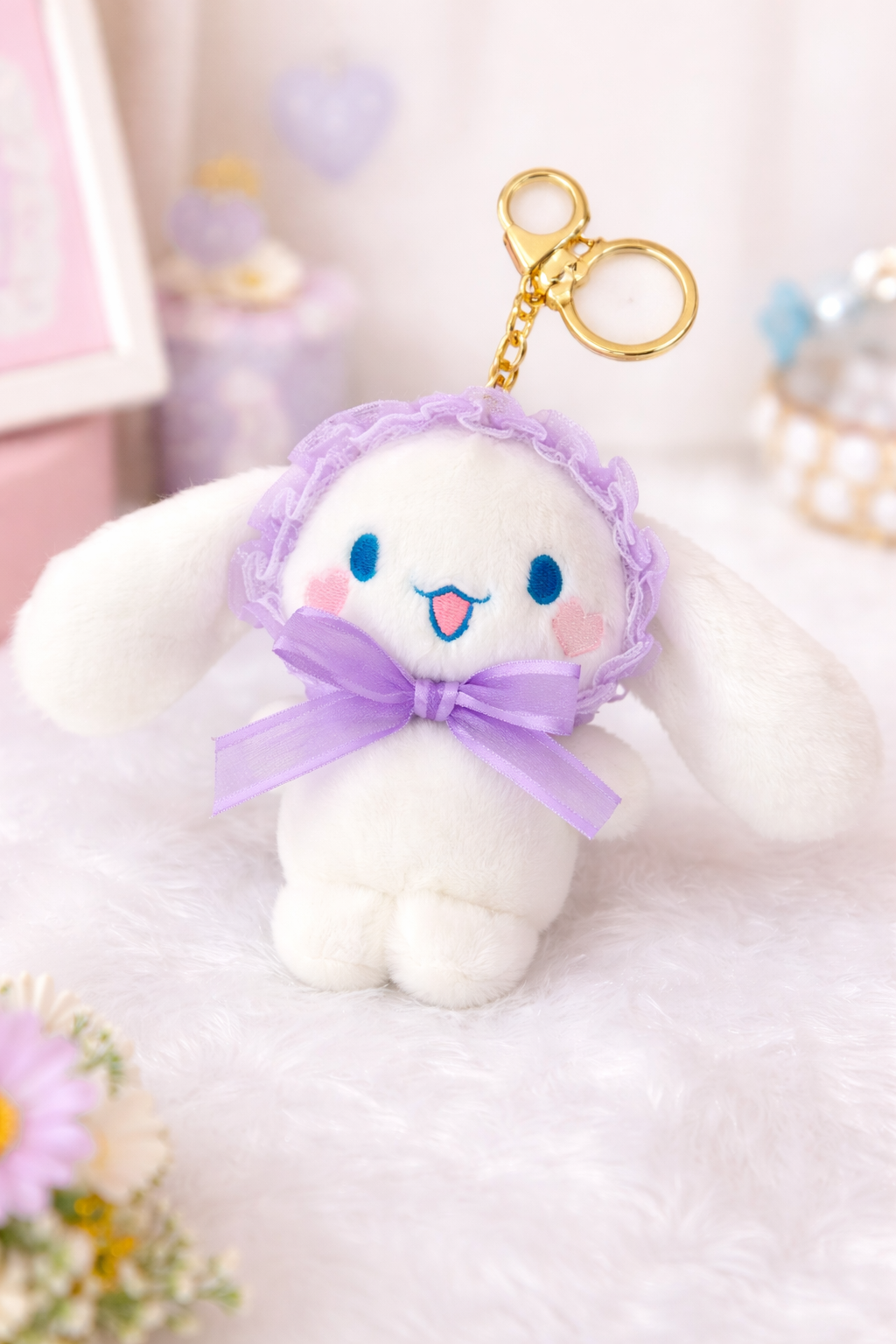 Cinnamoroll Plush kawaii Keychain – Soft Cloud Aesthetic Bag Charm 💙