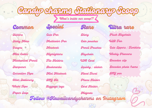 Kawaii Candy Charms Stationery Scoop 🎀✨