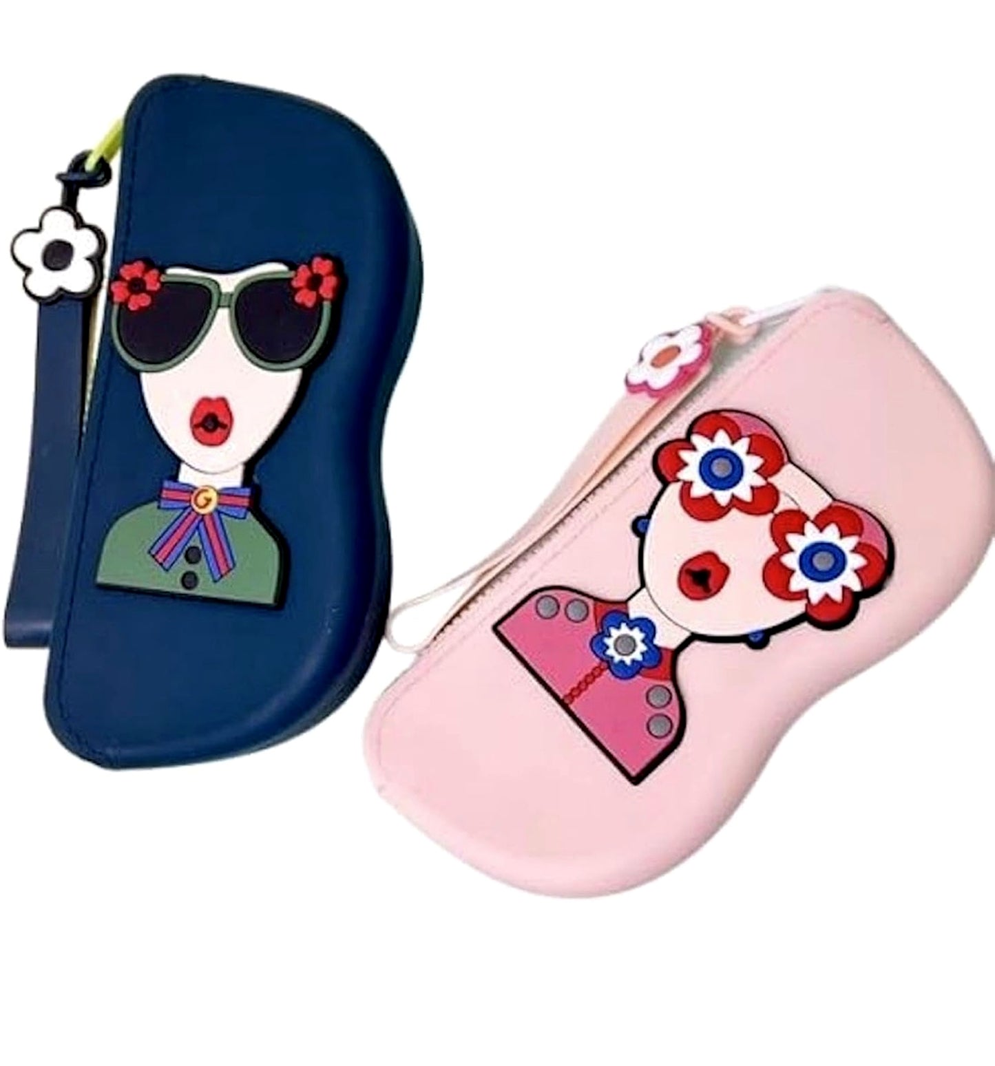 Coastal Chic quirky Sunglasses case – Travel Friendly Protective Eyewear Holder