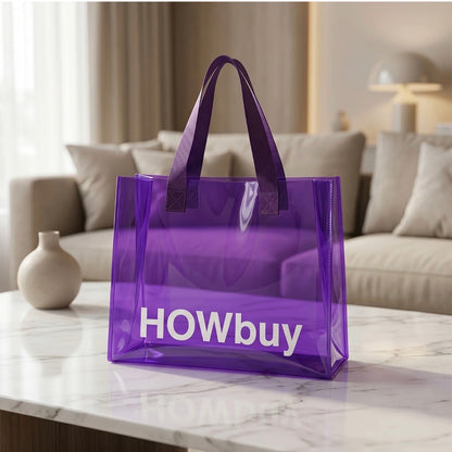 Kawaii Glossy Transparent Tote Bag 🌈✨