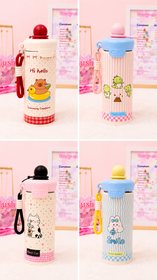 Kawaii Bubble Pop Pinteresty Stainless Steel Sipper | Cute Aesthetic Tumbler