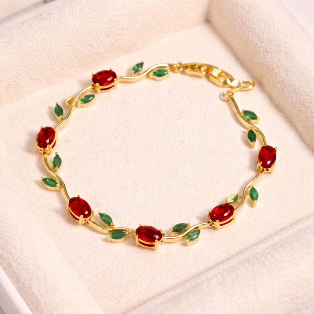 Ruby Bloom Tulip Bracelet ✨