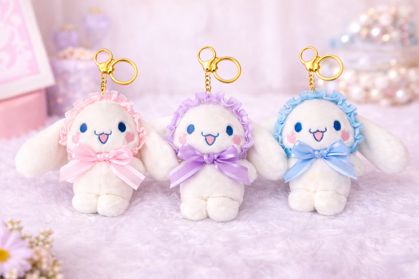 Cinnamoroll Plush kawaii Keychain – Soft Cloud Aesthetic Bag Charm 💙