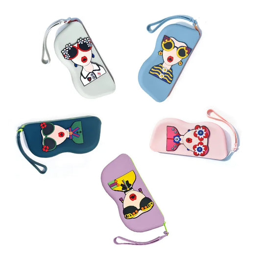 Coastal Chic quirky Sunglasses case – Travel Friendly Protective Eyewear Holder