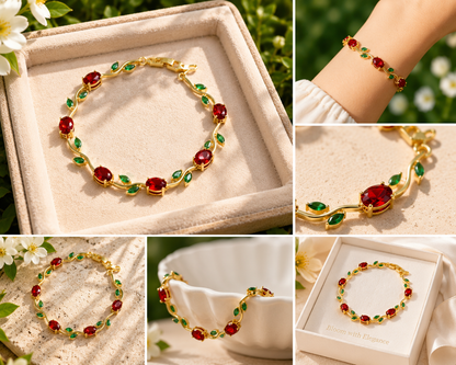 Ruby Bloom Tulip Bracelet ✨