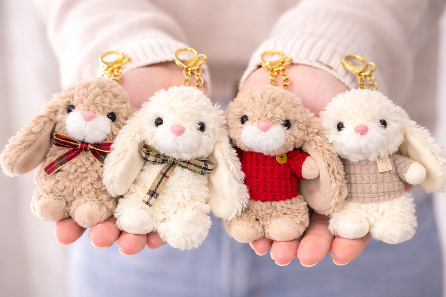 Kawaii Scented Plush Bunny Keychain – Aromatic Cute Bag Charm 🌸