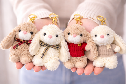 Kawaii Scented Plush Bunny Keychain – Aromatic Cute Bag Charm 🌸
