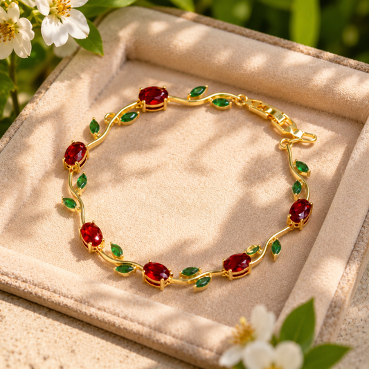 Ruby Bloom Tulip Bracelet ✨