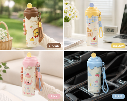 Kawaii Pinteresty Pastel Ice Cream Stainless Steel Bottle