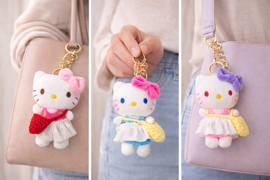 Hello Kitty Plush kawaii Keychain – Cute Aesthetic Bag Charm 🎀