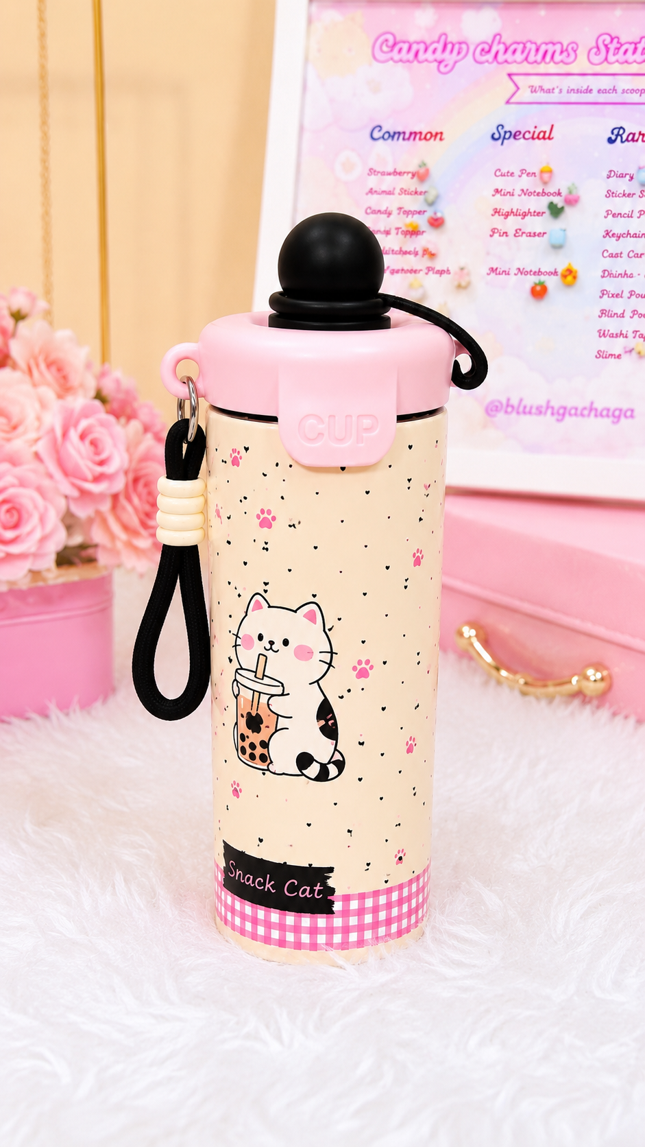 Kawaii Bubble Pop Pinteresty Stainless Steel Sipper | Cute Aesthetic Tumbler
